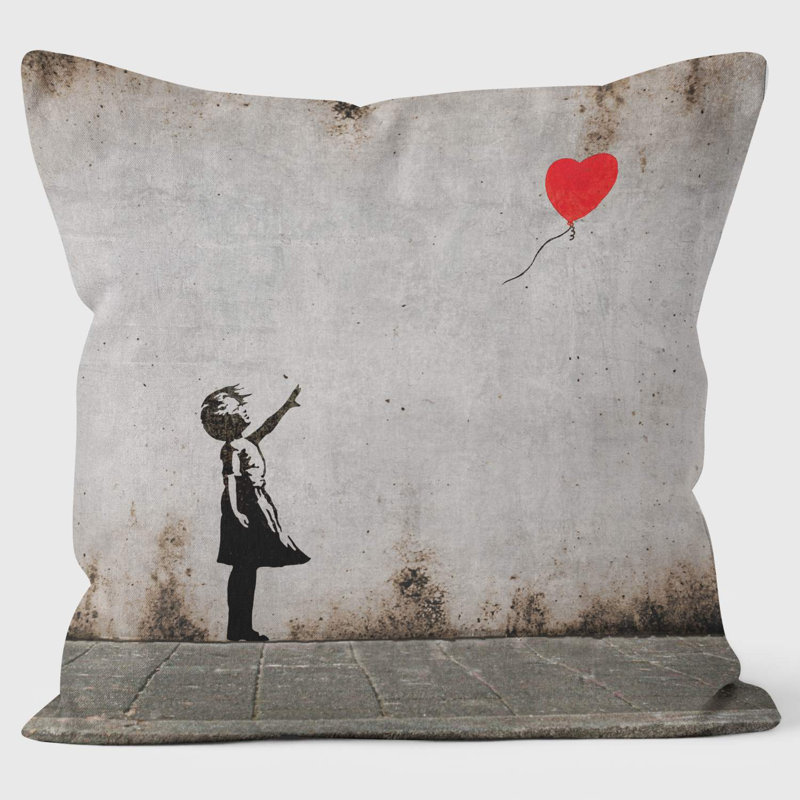Balloon Girl Banksy Inspired - Graffiti Art Cushion