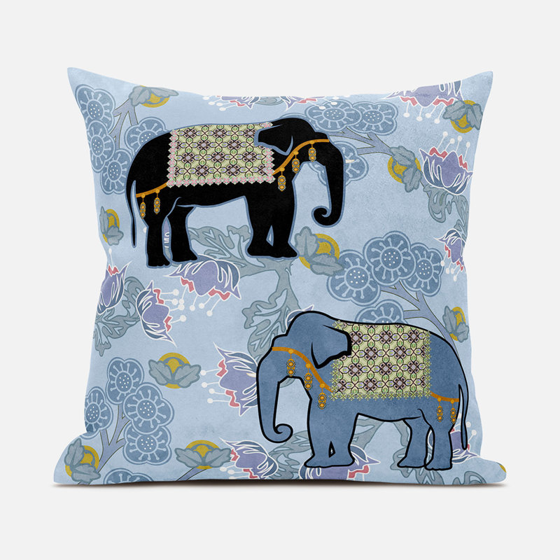 Coussin 26 x 26, Ciel / noir / blanc