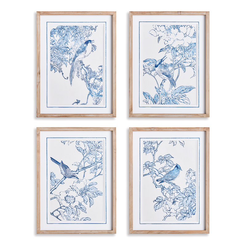 Étude d'oiseaux monochromes