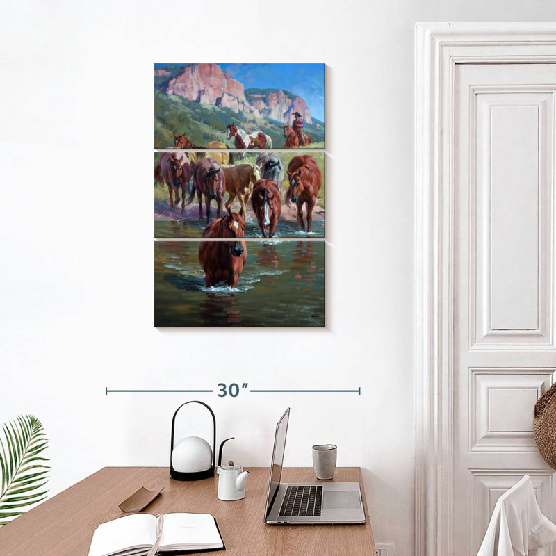 Brampt The Crossing Herd, 32" H x 20" W