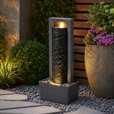 Waterfall Fountain with Lights
