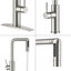 Robinet de cuisine à cascade avec douchette extractible-122623409
