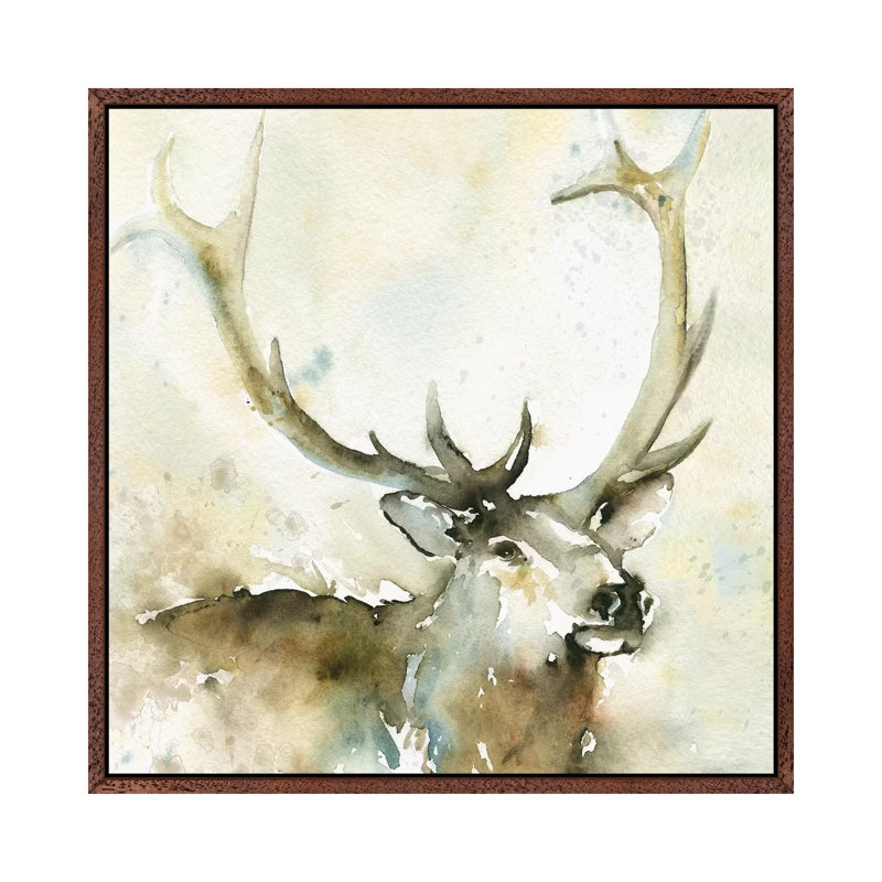 Emerging From The Mist by Carol Robinson - Painting on Canvas, 93.98 cm H x 93.98 cm W, Classic Brown Wood Framed