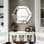 Miroir mural hexagonal 20,7 x 1,6 x 17,9 po pour décoration intérieure avec miroir de 20 po x 18 po convenant à de nombreux décors