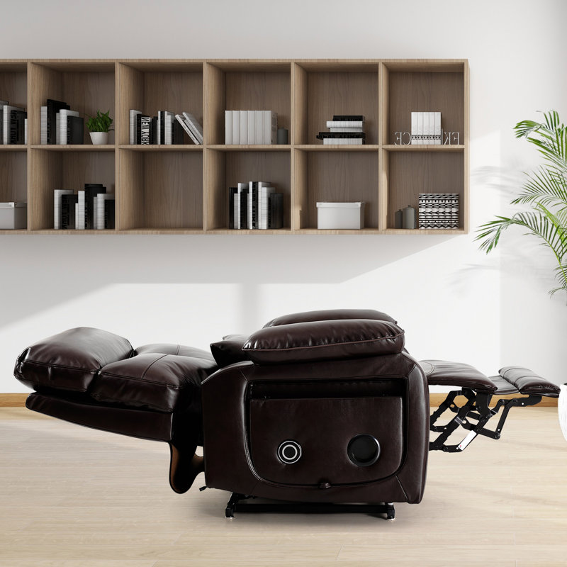 Dual Motor Power Lift Recliner Chair With Heat & Massage, Cup Holder, Lumbar Pillow, Wireless Charger, Usb Ports - Infinite Position Lay Flat Design