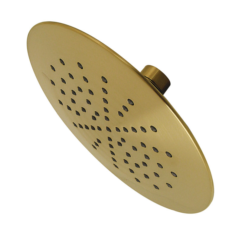 Kingston Brass Shower Scape 7-Inch Round Raindrop ABS Shower Head, Brushed Brass
