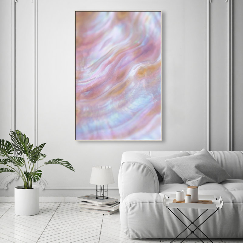 Iridescent Wave II Print by Oliver Gal, 25"H x 17"W, Silver Floater Frame
