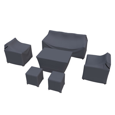 Parkhurst Rattan Outdoor Lounge Dining Set Cover by Latitude Run