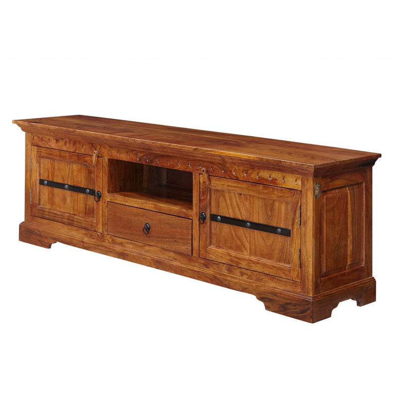Oxford Unfinished TV Stand for TVs up to 78", Honey