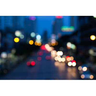 Bokeh In Night - Wrapped Canvas Print