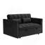 Canapé-lit 55,5 po 3-en-1 pliable, canapé double en velours moderne, canapé-lit à dossier réglable, sac de rangement et oreiller, bureau d'ordinateur portable caché avec port USB, convient au salon, à la chambre à coucher-575470119