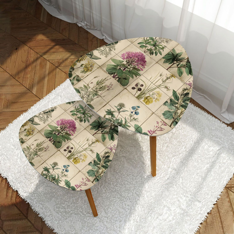 Ensemble de 2 tables basses gigognes Triangle