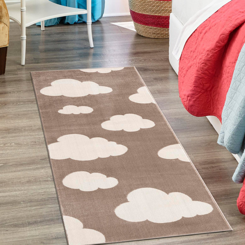 Unique Loom Clouds Whimsy Kids Rug, Runner 2' x 5'1"