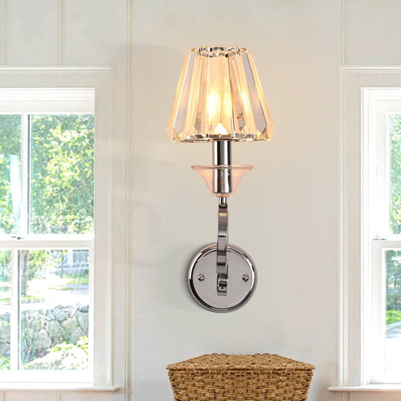 Appliques murales modernes en cristal, lampe murale rétro, lampe murale d'intérieur 1 lumière pour le couloir du salon