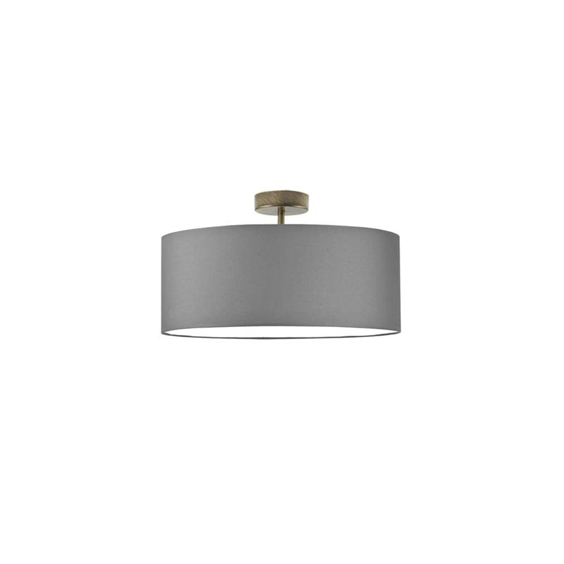 Audriona Semi Flush Mount, Antique Gold, 25cm H x 30cm W x 30cm D, Grey