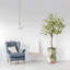 Arbre artificiel avec palmier vert et rose, effet artificiel Signleader pour salon, chambre à coucher, bureau, 4,75 pi-1419886643