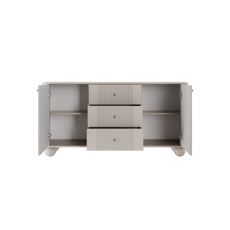 Dayzee Komoda 160 2d3sz - handles, Cashmere/Gold