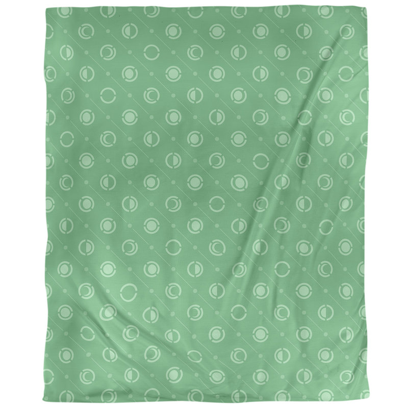Housse de couette simple Moon phases, Housse de couette pour grand lit, Vert foncé, Microfibre