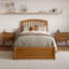 Lit plateforme en bois massif Lamari avec pied de lit et lit gigogne-2020591145-2020591151