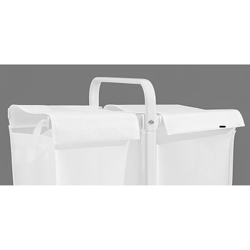 Grand panier à linge 110L 2, panier à linge blanc avec couvercle et cartes de tri pour les vêtements