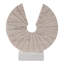 Sagebrook Home 11X10" Travertine Open Circle On Marble Base, Tan