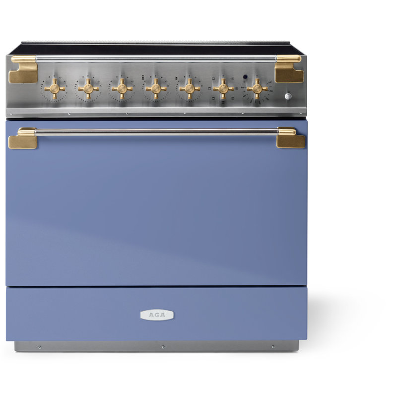 Elise 36" Induction Range, Carnaby Blue