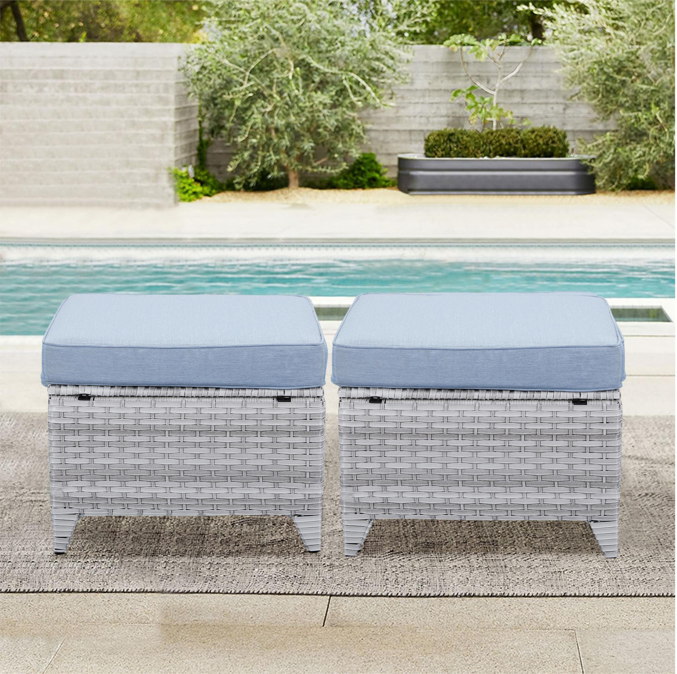 Hummuh Carolina Outdoor Ottoman with Cushion & Reviews | Wayfair