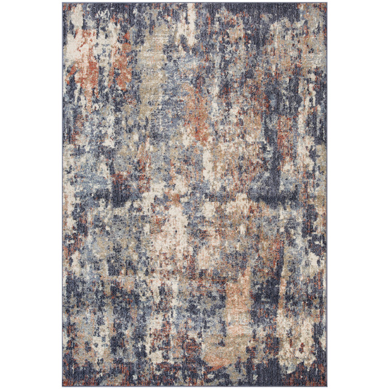10'Abstract Power Loom Runner Rug, Runner 2'7" x 10'
