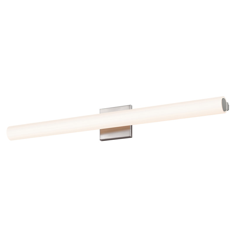 Tubo Slim 1 - Light LED Bath Bar, Flat, Satin Nickel