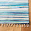 Tapis ivoire / bleu en coton tissé à la main Brogun-19503508
