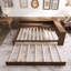 Lit de jour en bois avec tablettes de rangement, USB, DEL et lit gigogne.-320776143