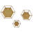 Shanton Hexagonal Modern Metal Frame Wall Mirror Set