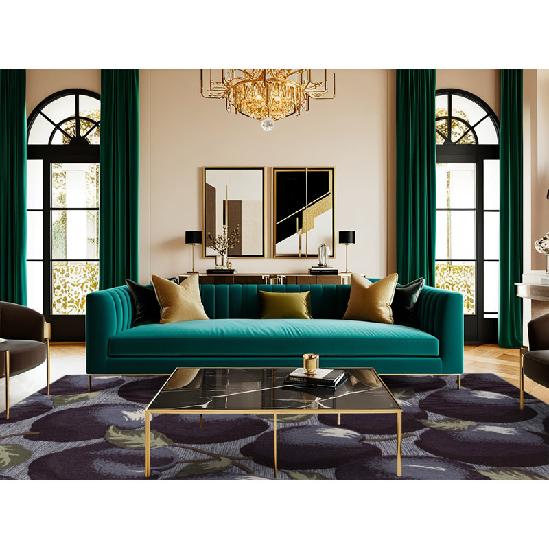  Tapis lavable à motif de fruits prune Damson, Tapis de couloir 2 pi x 5 pi