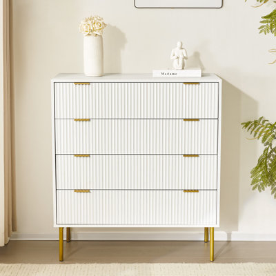 4 - Drawer Accent Chest  35"W Wood Dresser