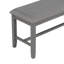 Ensemble de 6 tables de salle à manger en bois, 4 chaises en tissu et banc-2029914879