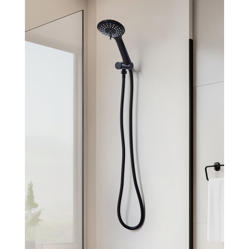 Shower Head and Hose Kit TUMPLE, Black