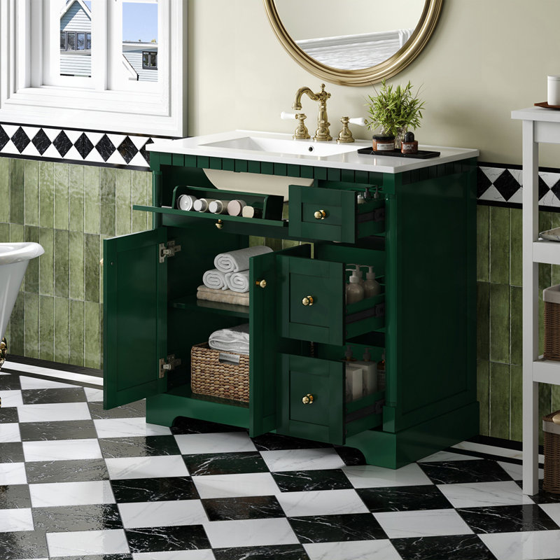 Meuble-lavabo moderne avec tablette réglable