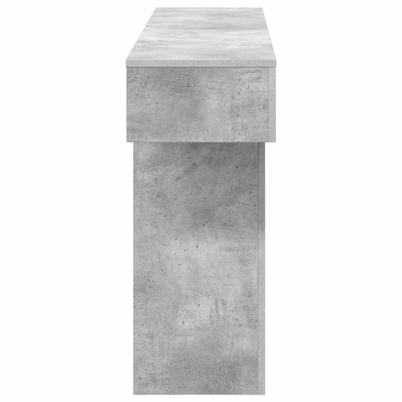 Console Table, 74cm H x 160cm W x 30cm D, Concrete Grey, Concrete Grey, Concrete Grey