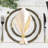 Gold Napkin Rings Set of 4 Stylized Overlapping Leaf Design for Elegant Dining Table Decor