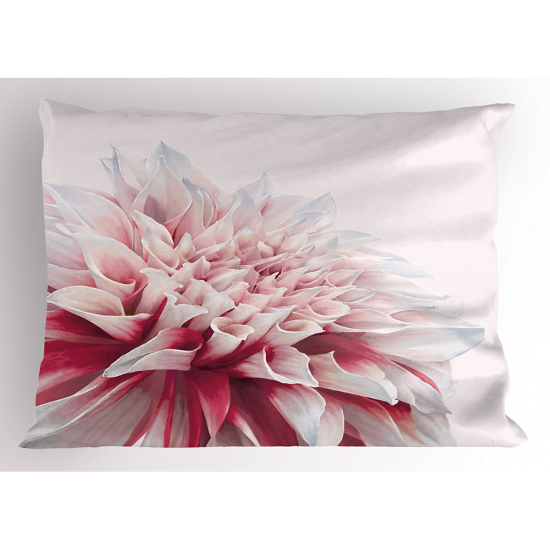 Dahlia Polyester Floral Sham, King