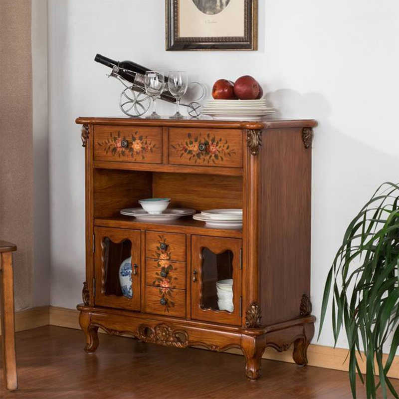 Buffet brun massif et bois manufacturé