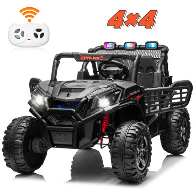 24V 4WD Ride On Toys UTV With 2 XL Seaters, 4*200W Motor Kid Electric Power Rides With Remote Control