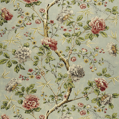 Mandarin Peony Fabric