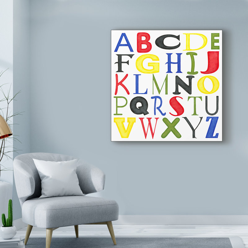 «Kids Room Letters», art sur toile, H 24 po x l 24 po x P 2 po