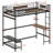 Easy-Assembly Loft Bed With Storage Space And Reinforced Buckle-Fastened Slats