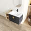 Meuble-lavabo à fermeture en douceur de 40 po avec lavabo et petites tablettes de rangement