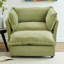 Chaise d'appoint rembourrée avec repose-pieds-170811372