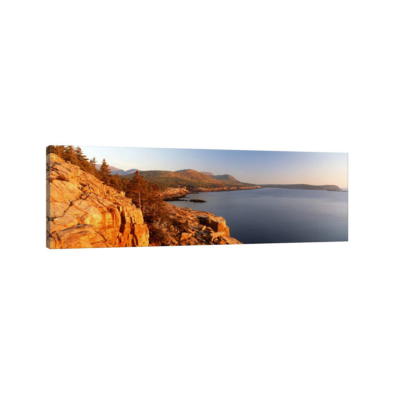 Coastal Landscape, Mount Desert Island, Acadia National Park, Maine, USA - Wrapped Canvas Panoramic Print