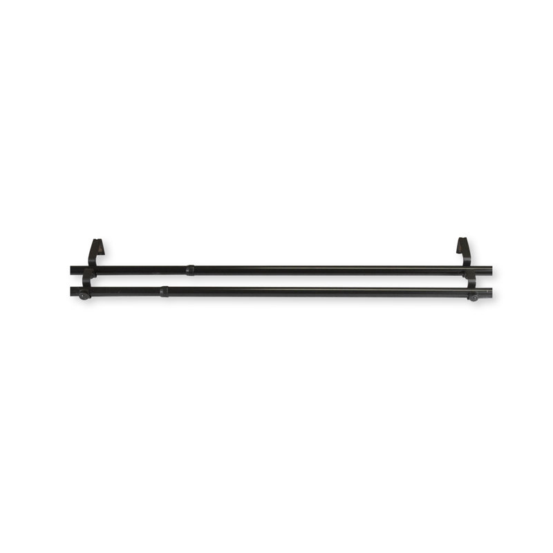 Rallonges de tringle à rideaux en acier 13/16 po Norine, 28 po à 48 po, Noir