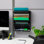 Rangement de fichiers vertical à 5 niveaux Mind Reader, organisateur de bureau, fixation murale, bureau, plastique, L 13 po x l 4,25 po x H 16 po